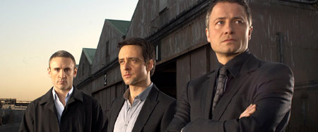 Cal Macaninch as John, Richard Harrington as Luke and Oliver Milburn as Scott