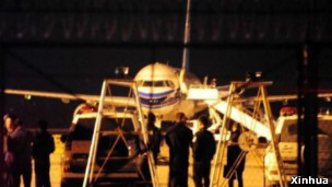 南航客機在蘭州機場