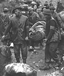 Stretcher bearers at Monte Camino
