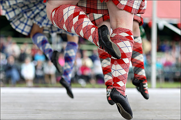 The feet of traditional Scots dancers