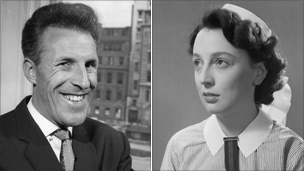 Bruce Forsyth and a nurse