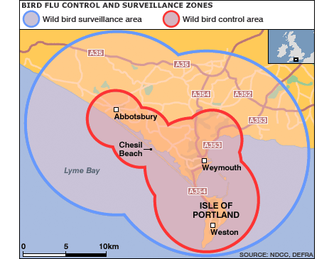 Original Bird flu zones (now merged into one)