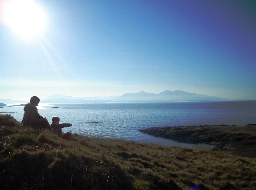 My Lady and one of my lads...looking out from Kerrera