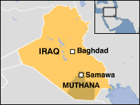 Карта Іраку з провінцією Мутана