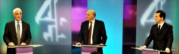 Alistair Darling, Vince Cable and George Osborne