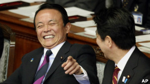 麻生太郎和安倍晉三