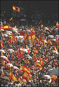 راهپيمايی بر ضد اتا در مادريد