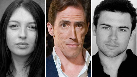 Photographs of Rachel Trezise, Rob Brydon and Owen Sheers. (Image of Owen Sheers © Charlotte Medlicott)