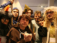The crew dressed up for the Robin Hood sketch