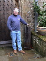 Picture of John Waddington outside the Medieval hall