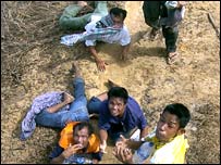 अमरीकी हेलिकॉप्टर का नज़ारा