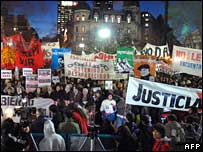 Protesto em Buenos Aires