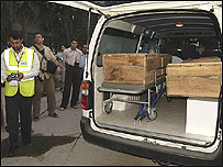 انتقال جسدهای کشف شده، به کابل