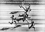 Photo-finish of the 100m final in 1948