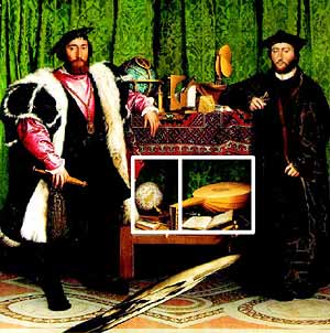Hans Holbein the Younger "The Ambassadors", painted in 1533<br / loading=
