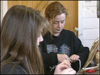 Sandling's workforce making fireworks in 1992