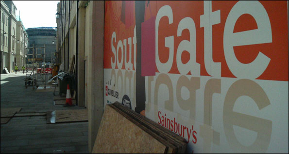 Southgate shopping centre under construction