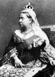 Black and white photograph showing Queen Victoria