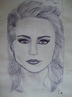 Doodle in biro of Jordan