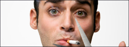 A man giving up smoking