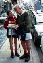 St Calais - and Jackie and Jim Buck being their nine week walk to their new home in the Languedoc