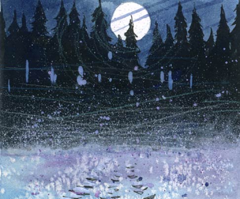 The woods - artwork by Simon Davis