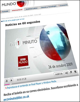 Nuvo boletín de noticias de BBC Mundo