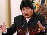 Bolivian President Evo Morales