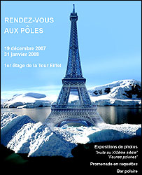 Torrei Eiffel em meio ao gelo no cartaz do evento (divulgação)