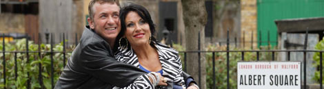 Eastenders characters Alfie and Kat Moon