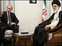 ولادیمیر پوتن اور آیت آللہ خامنہ ای 