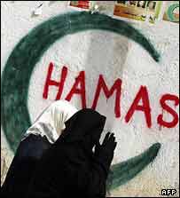 ديوار نويس به حمايت از حماس