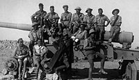 A group of British soliders in Libya before the fall of Tobruk