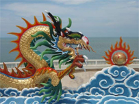 A dragon at the Khao Takiap Temple