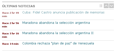 Módulo Últimas Noticias