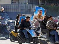 تظاهرکنندگان طرفدار حريری در بيروت