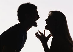 Silhouette of couple