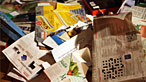 Newspapers, paper and other material for recycling