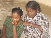 Displaced Tamil families in Jaffna