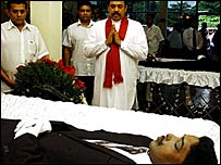 Preseident Rajapaksha pays last respect to ICRC workers 