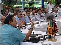 President Rajapaksa meeting with union leaders
