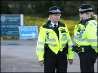 警察封锁坦普尔顿学院现场