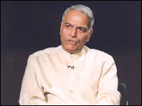 विदेश मंत्री यशवंत सिन्हा