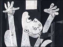 Detalhe de 'Guernica', obra de Picasso