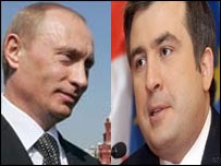 Путін та Саакашвілі