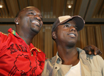Akon and Trevor Nelson at the BBC's Maida Vale studios