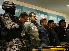 Supuestos "Zetas" capturados en el operativo