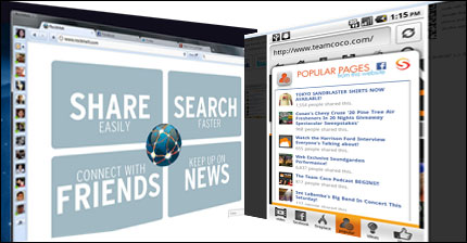 Imagen compuesta de RockMelt y SkyFire