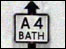 Bath road sign