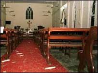 ٹیکسلا میں چرچ پر حملے کی ایک تصویر